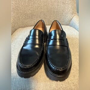✨ Cole Haan Black Leather Lug Sole Penny Loafers ✨ Size 7